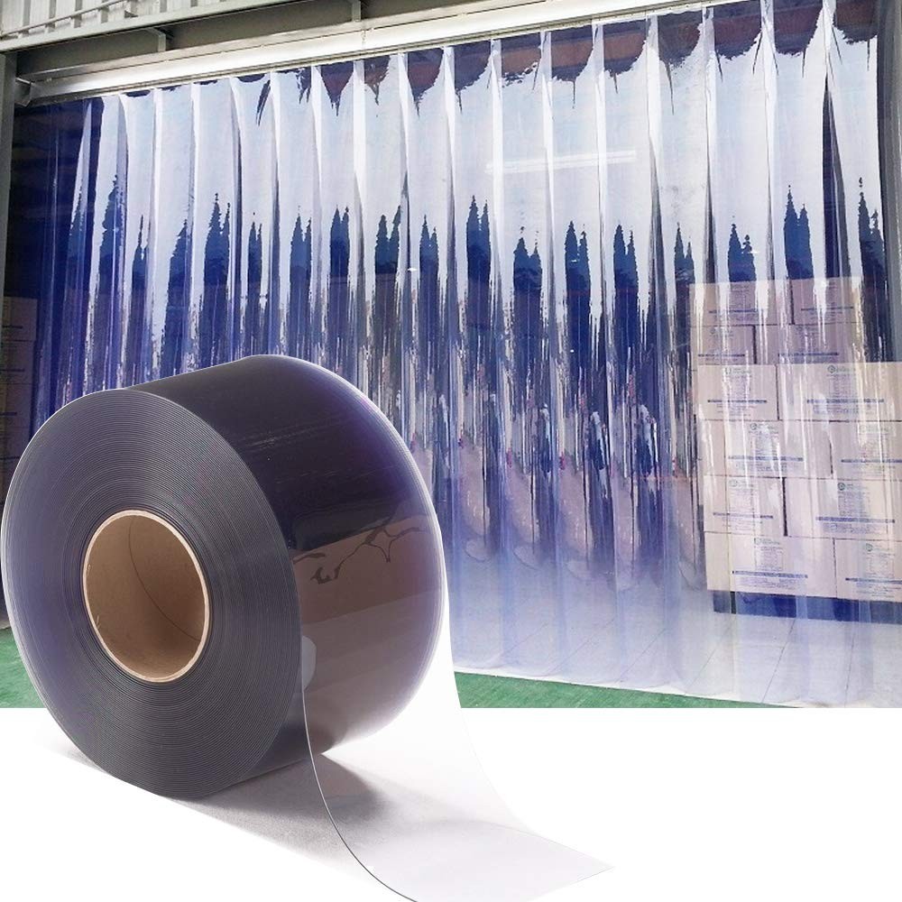 Plastic Vinyl Strip Door Curtain – 148 Feet Clear PVC Curtain Bulk Roll, Commerc