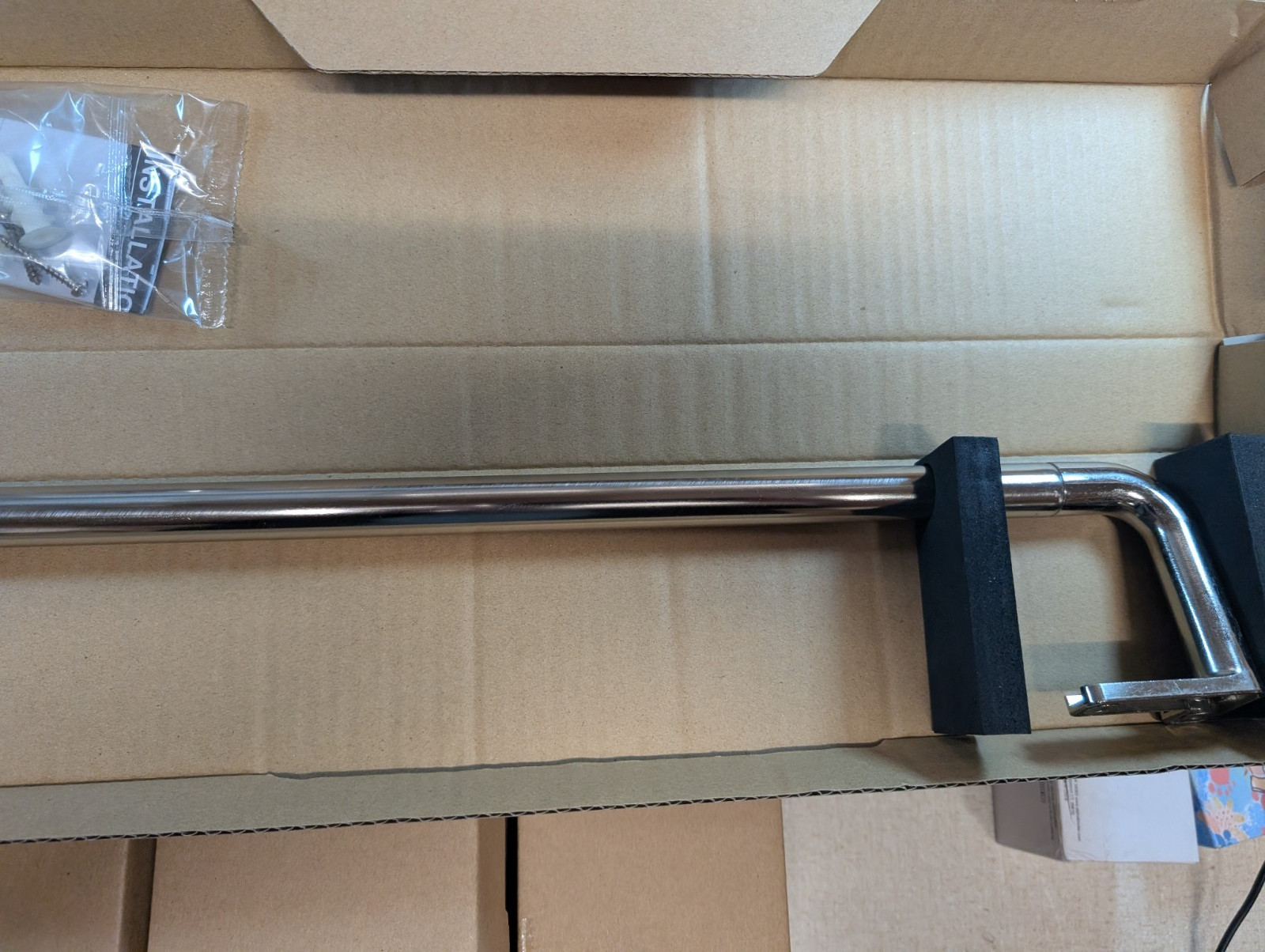 28″-48″ 3/4 dia. Brushed Nickel Finish Side-Wrap French Curtain Rod