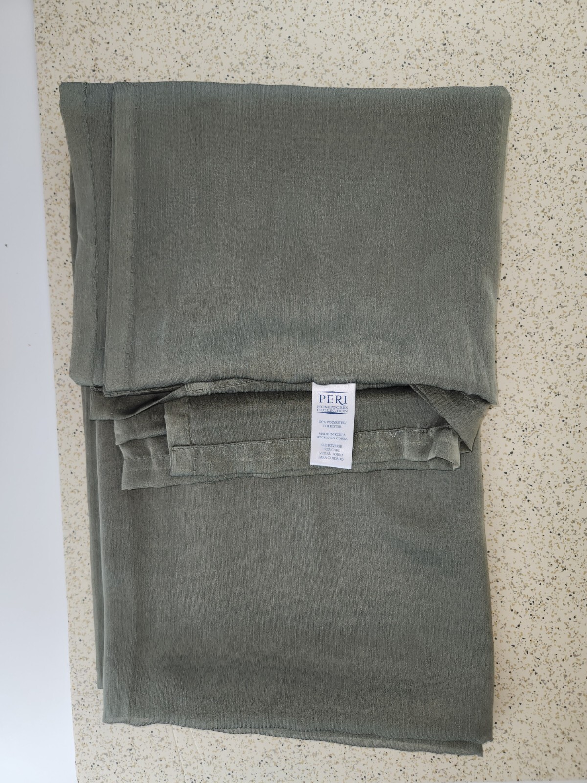 Peri Homeworks Collection Rectangular Scarf Curtain 42×216 Chiffonade Army Green