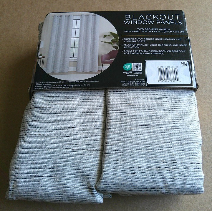 Eclipse Blackout Window Panels SET Heather Gray (37 in. W x 84 in. L) NEW