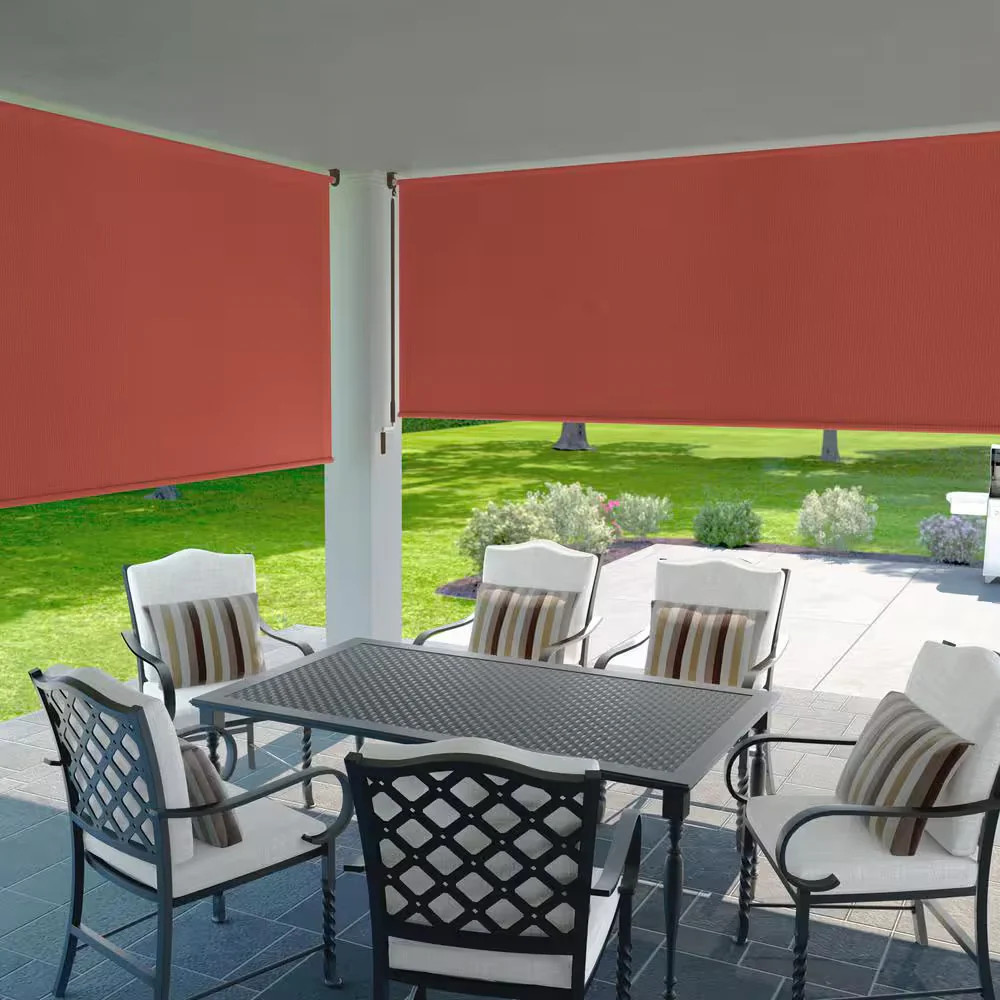 Coolaroo Exterior Roller Shade Terracotta Fade Resistant 96 in. W x 72 in. L