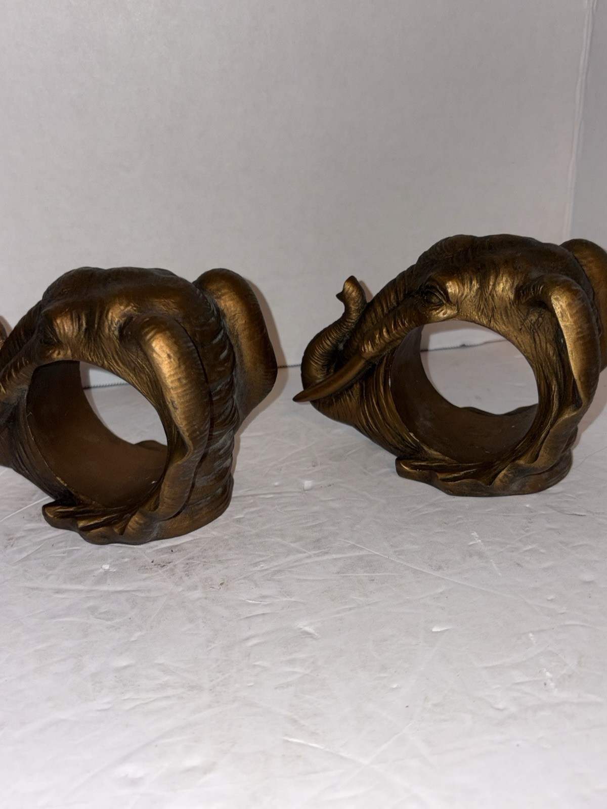 Vintage Elephant Head Curtain Rod Holder Pole Brackets – Pair of 2 Unbranded