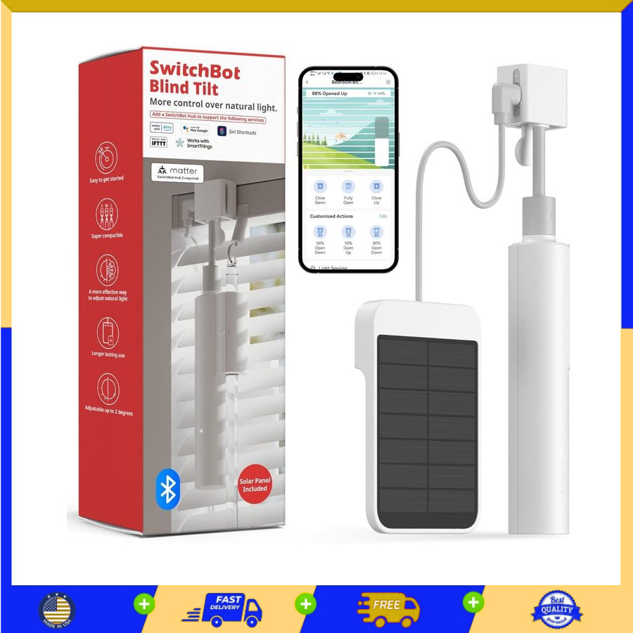 Motorized Blind Tilt Smart Electric Blinds Solar Bluetooth Light Sensor