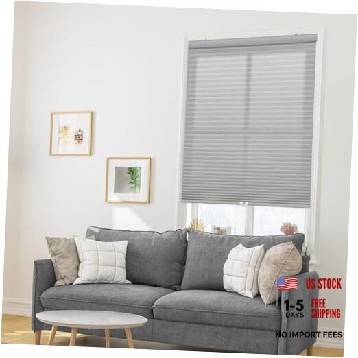Cordless 1″ Signature Light Filtering Cellular Shade, 70″W x 48″H Gray Cloud