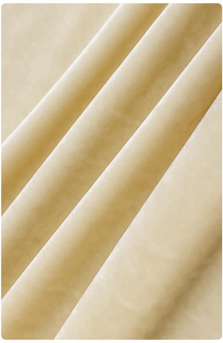 drawstring costom beige bean cloth flannel window blackout curtain tulle M1850