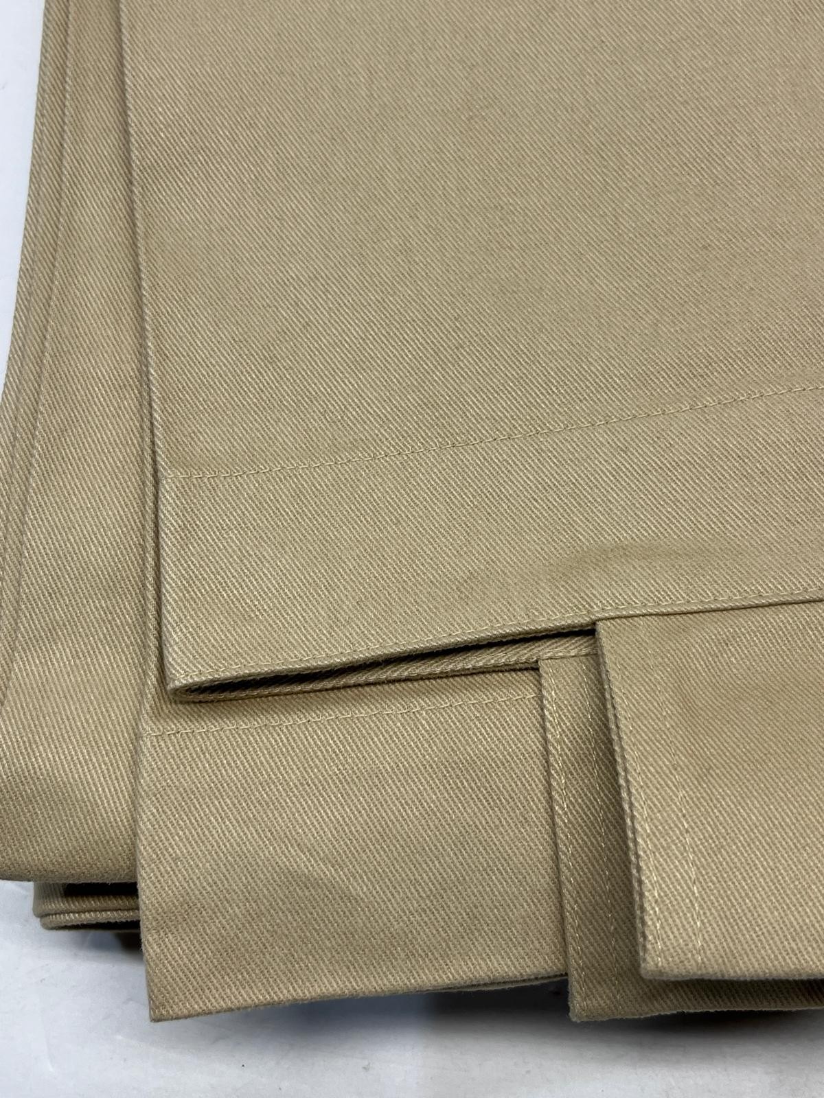 Restoration Hardware Cotton Tab Top Curtain Panel Beige 96″ x 50″ Lot of 3
