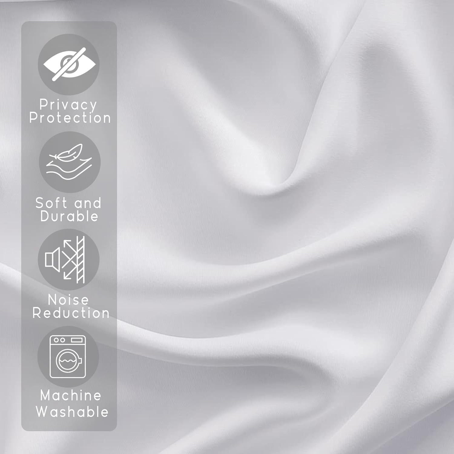 White Short Tier Curtains 24 Inch Length for Laundry Room,Cafe Cabinet Curtains