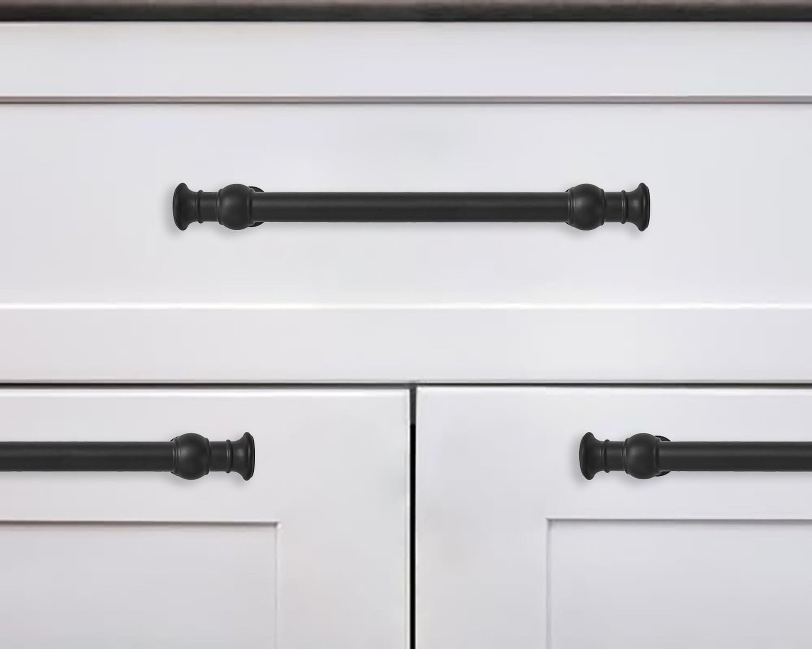2 Pack 12 Inch Hole Center Matte Black Cabinet Pulls-Heavy Duty Solid Cabinet…