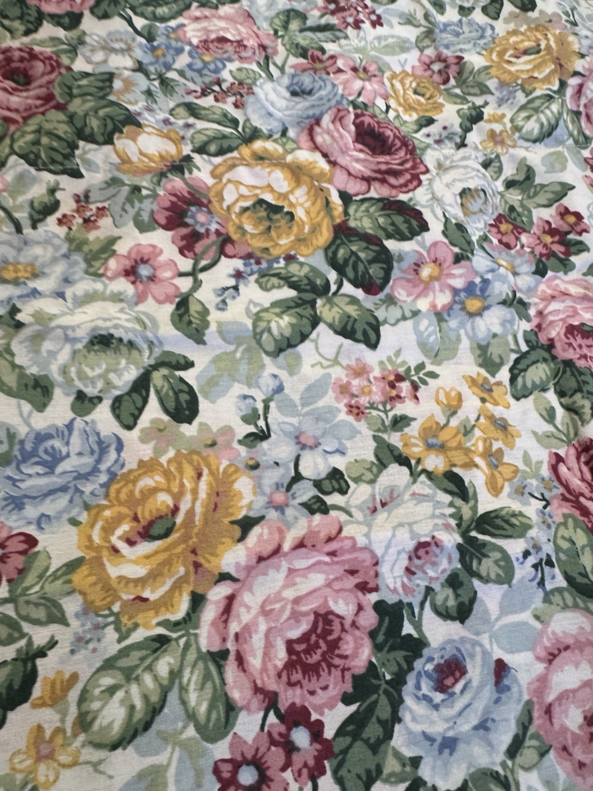 COTTAGE FLORALS Window VALANCE Curtain Dan River 84 x 16 Pink Green Blue ROSES