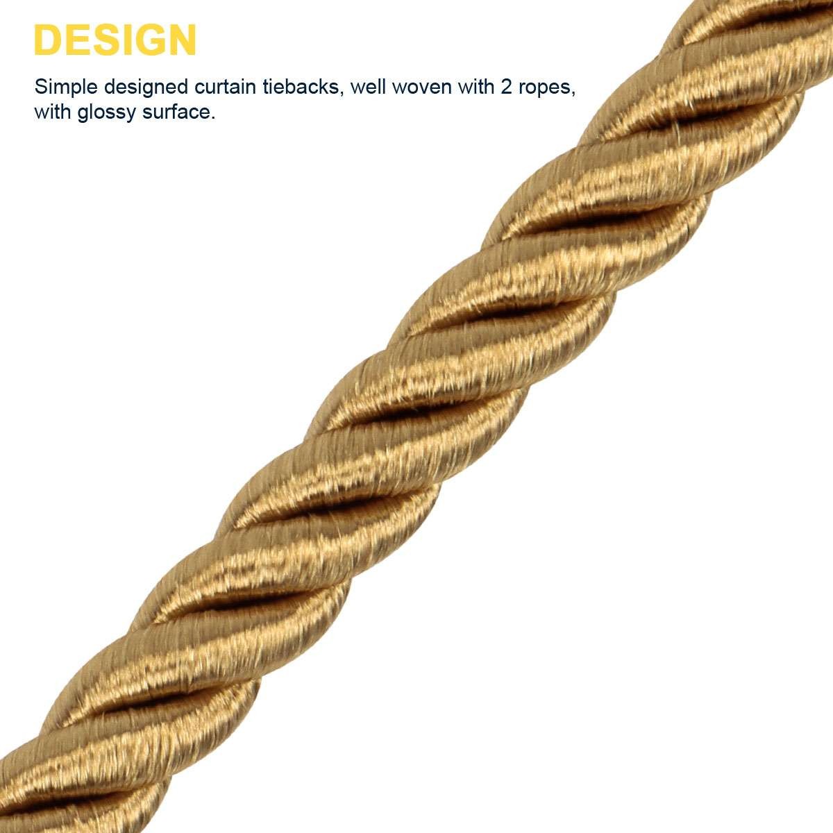 2/4X Curtain Rope Tie Backs Window Tieback Bandage Holdbacks Home Decor Handmade