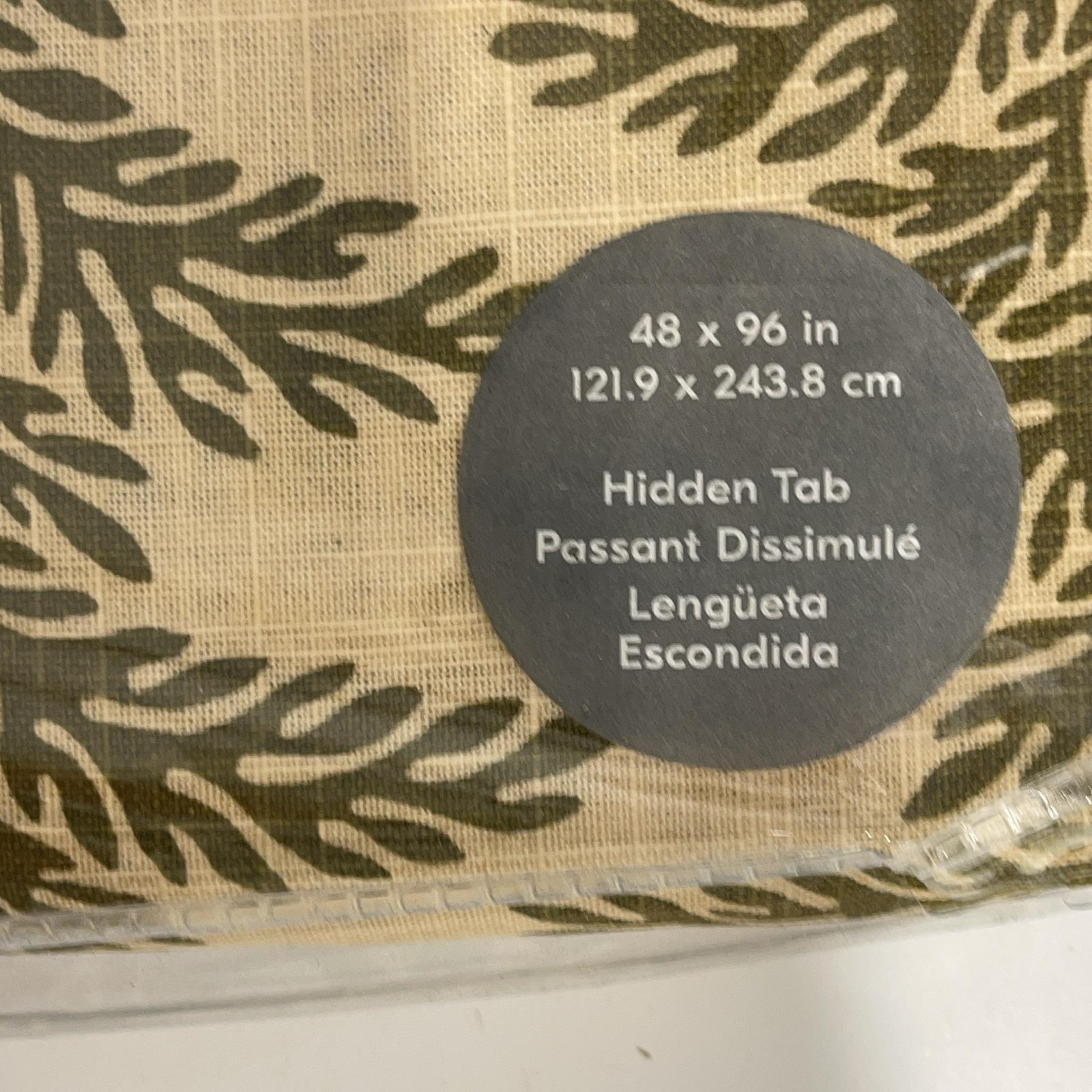 West Elm Foliage Stripe Curtain Panel 48×96 Hidden Tab Green Cotton Window