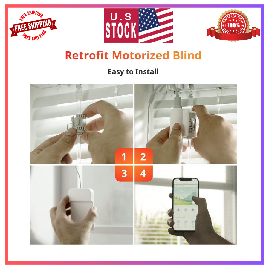 SwitchBot Blind Tilt Motorized Smart Blinds Solar Powered Bluetooth Control
