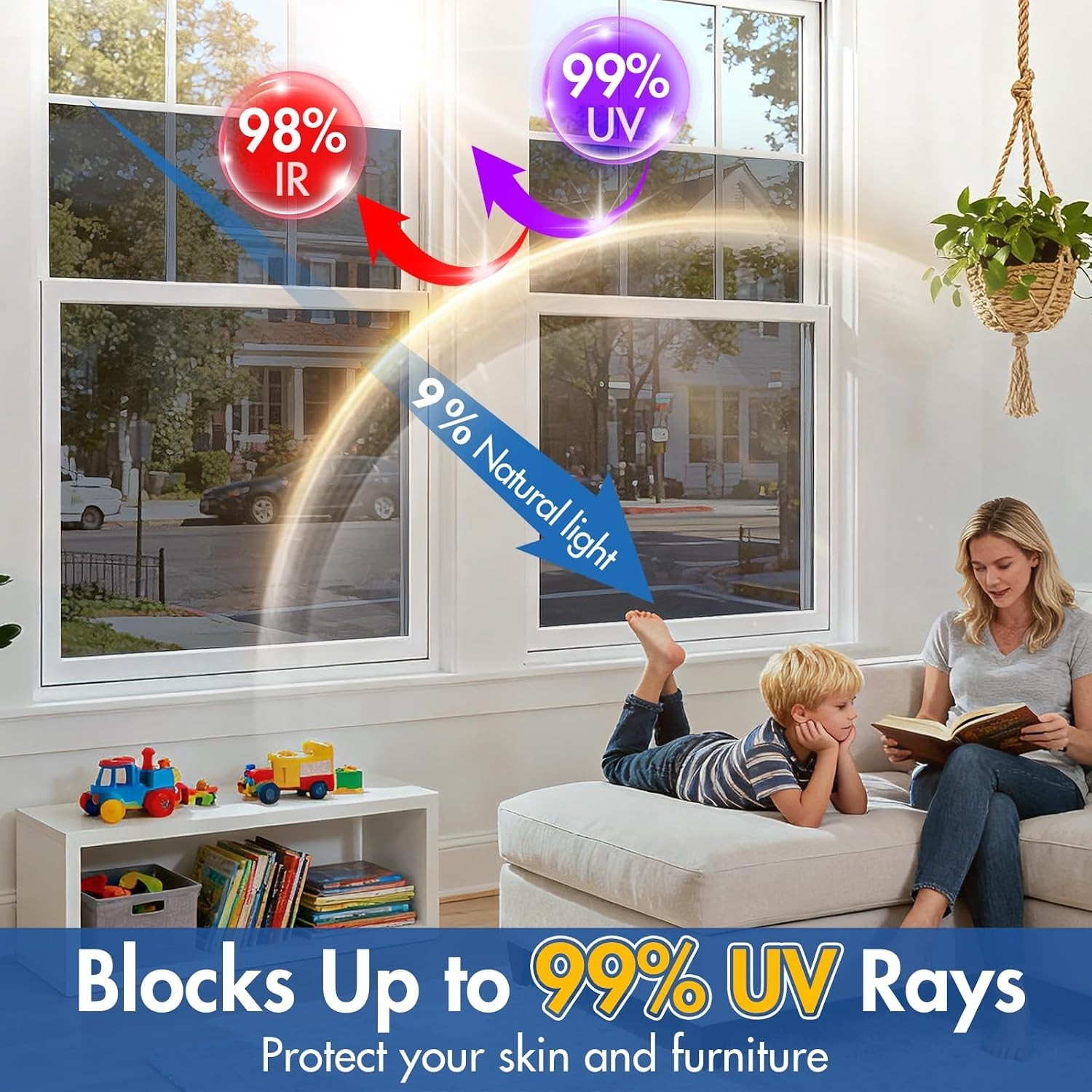 Adhesive One Way Privacy Film – Easy Install 3-Tool Kit, 17.5 x 78.7 Inch, Black