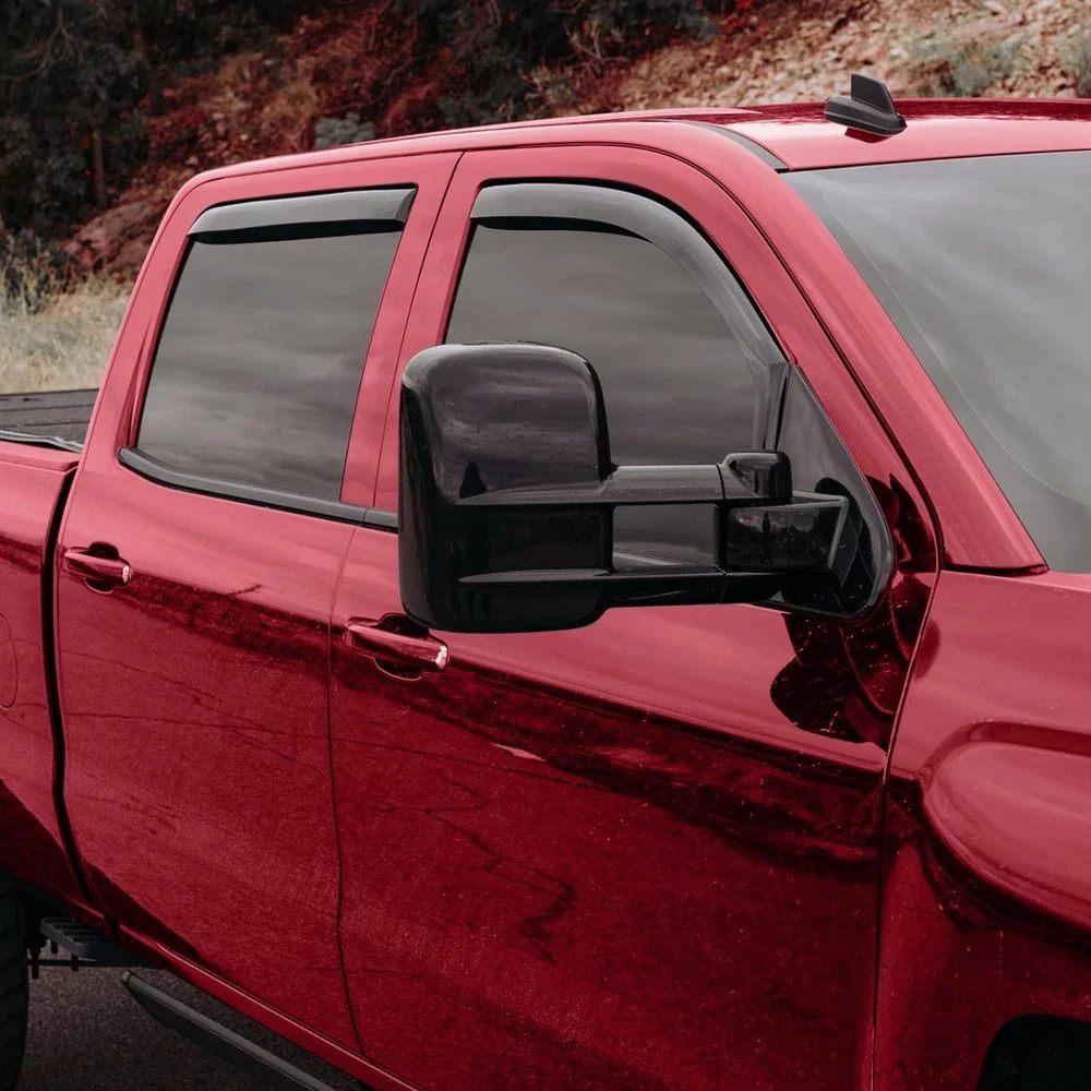 Glass in-Channel Extra Durable Rain Guards For Silverado 14-18 1500/2500/3500
