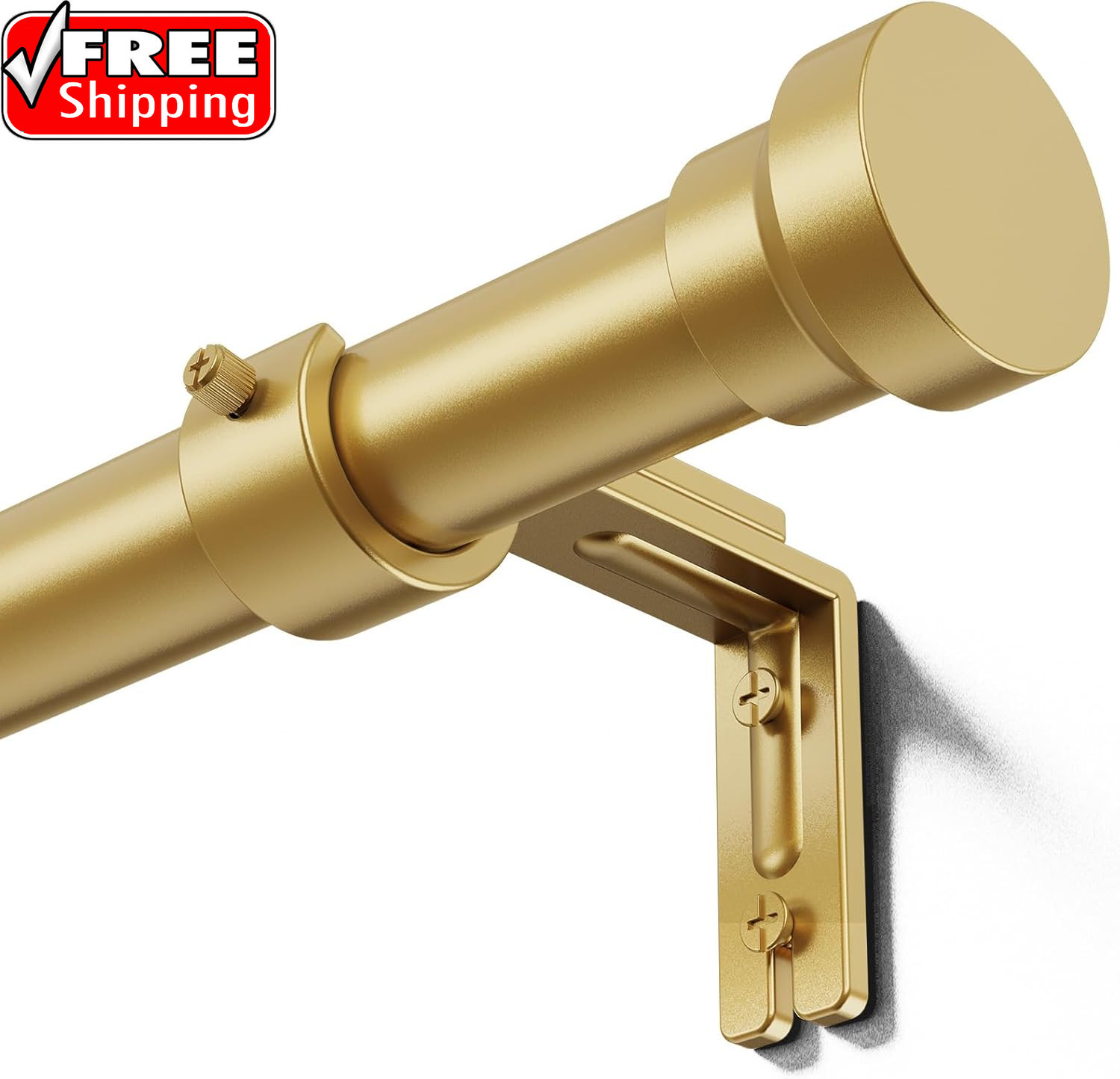 Curtain Rods 32-118 Inch, Heavy Duty 1 Inch Adjustable Curtain Rod for Windows,