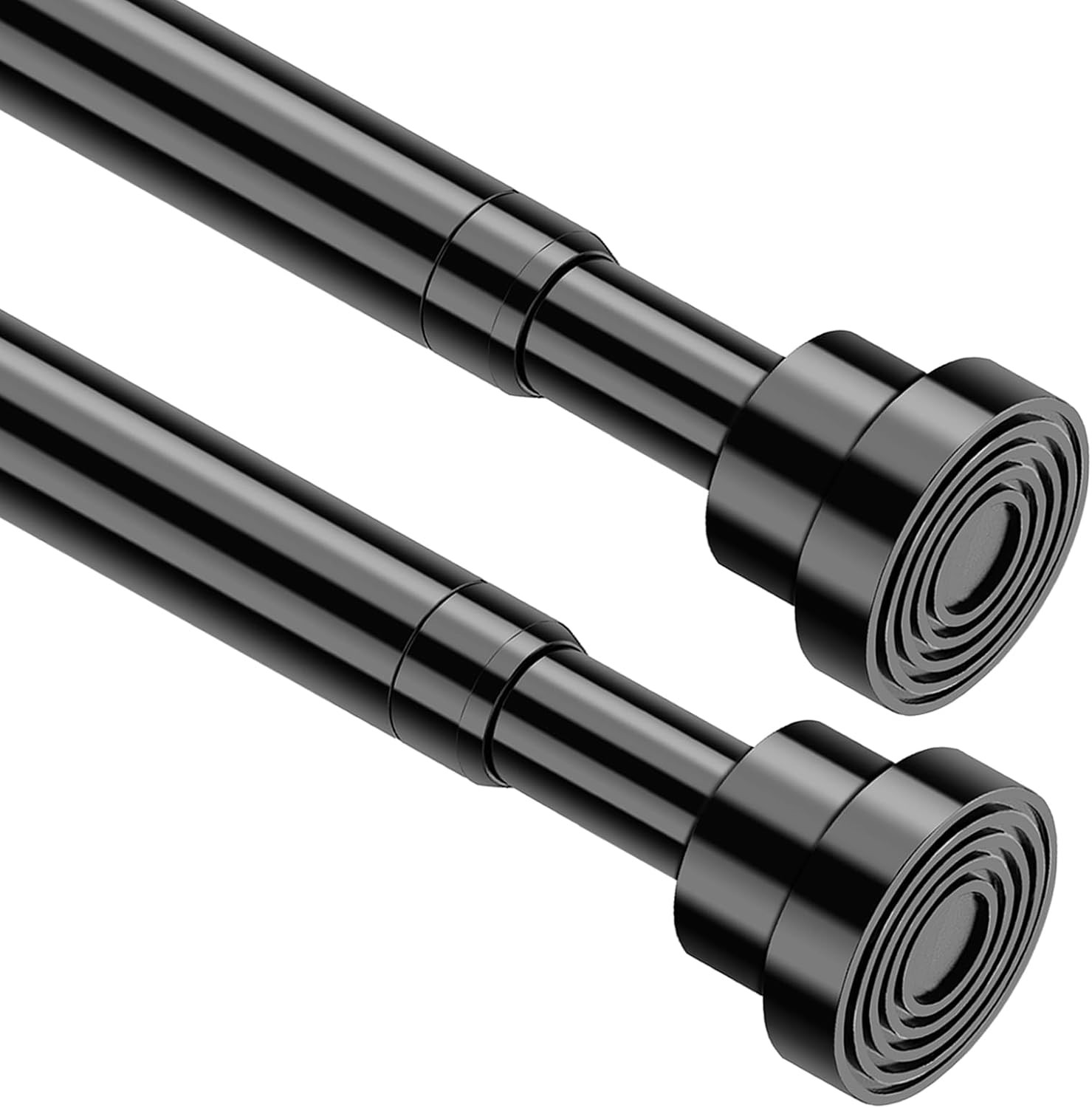 2Pcs Tension Curtain Rod 33 to 56 Inch No Drilling Spring Tension Rod Adjusting