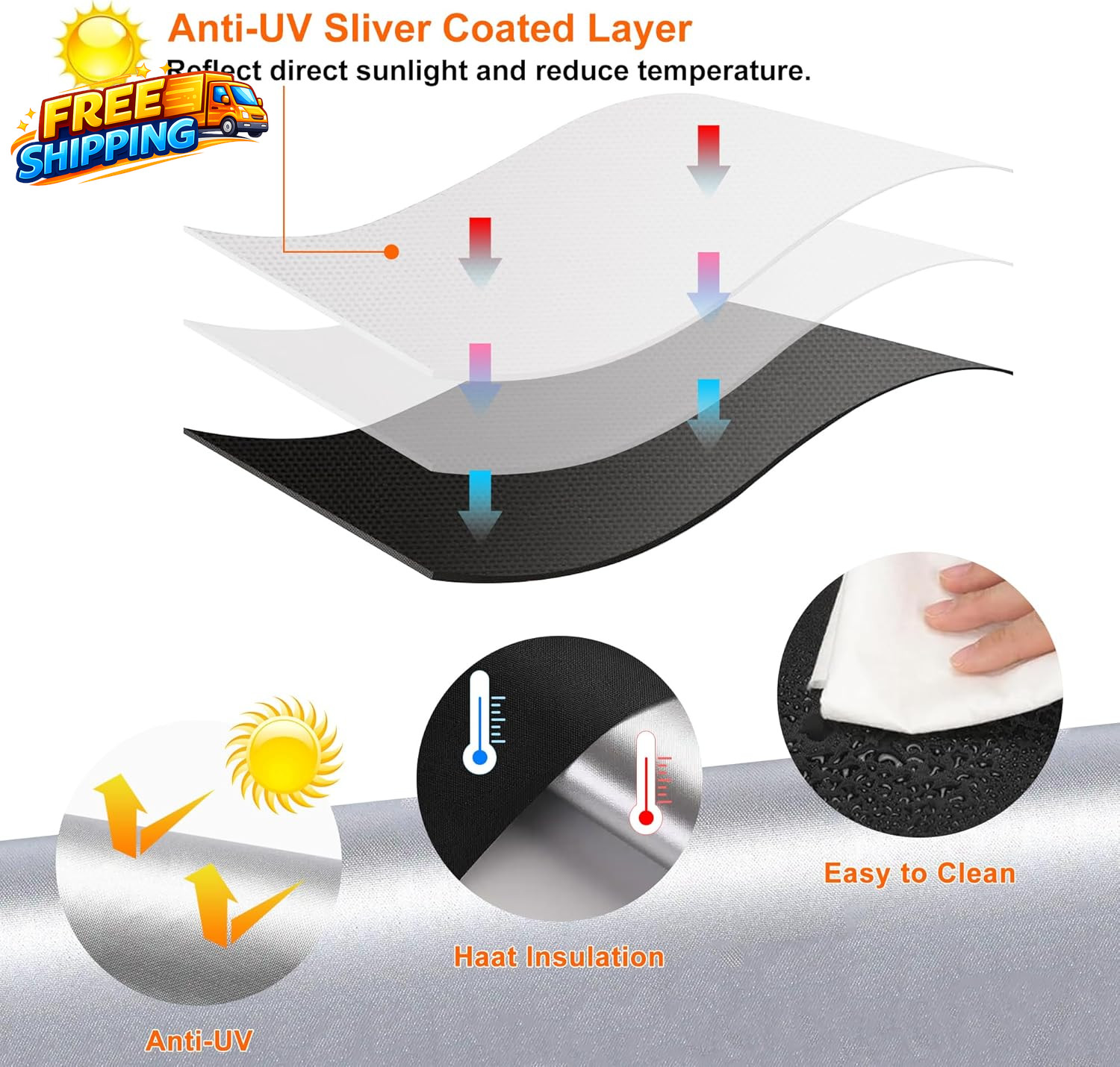 100% Black Out Window Cover Portable Blackout Shades Adhesive Thermal