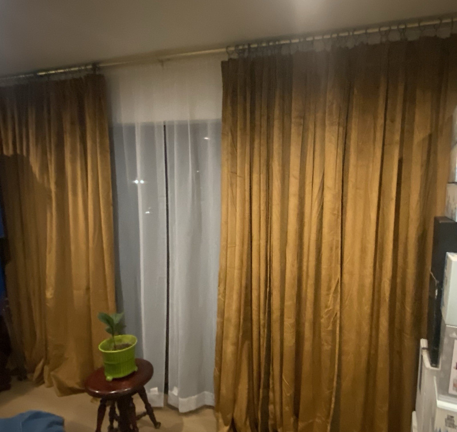 Luxury Velvet Blackout Curtains 40″ x 90″ Gold Brown Pleated LOT OF 10 PACKS!