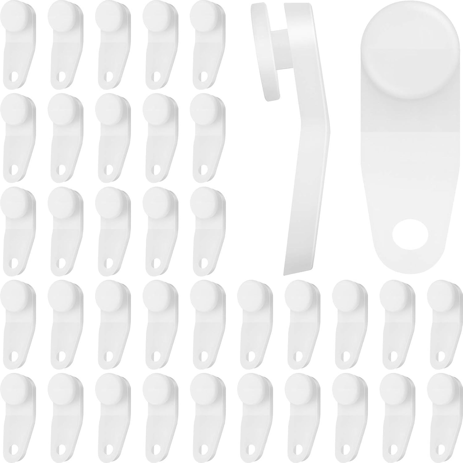 100 Pieces Traverse Rod Slides Curtain Replacement White Plastic Snap in