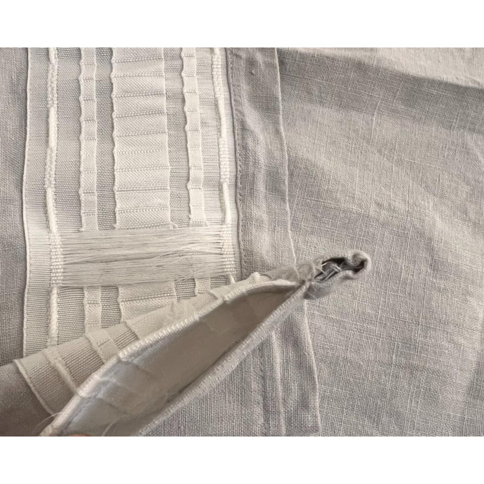 Unbranded Single Curtain Panel 55 x 86″ Rod Pocket Light Gray Linen