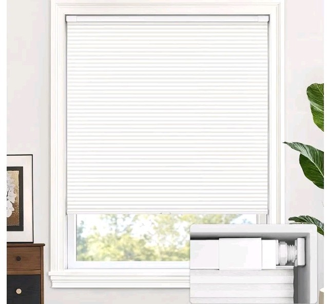 LazBlinds Cordless Cellular Shades, No Drill Light Filtering Honeycomb 20.5 X 48