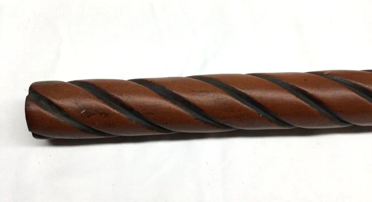 SOLD BY THE FOOT – 2” Wooden Pole curtain drapery – 2” Rod – Mahogany