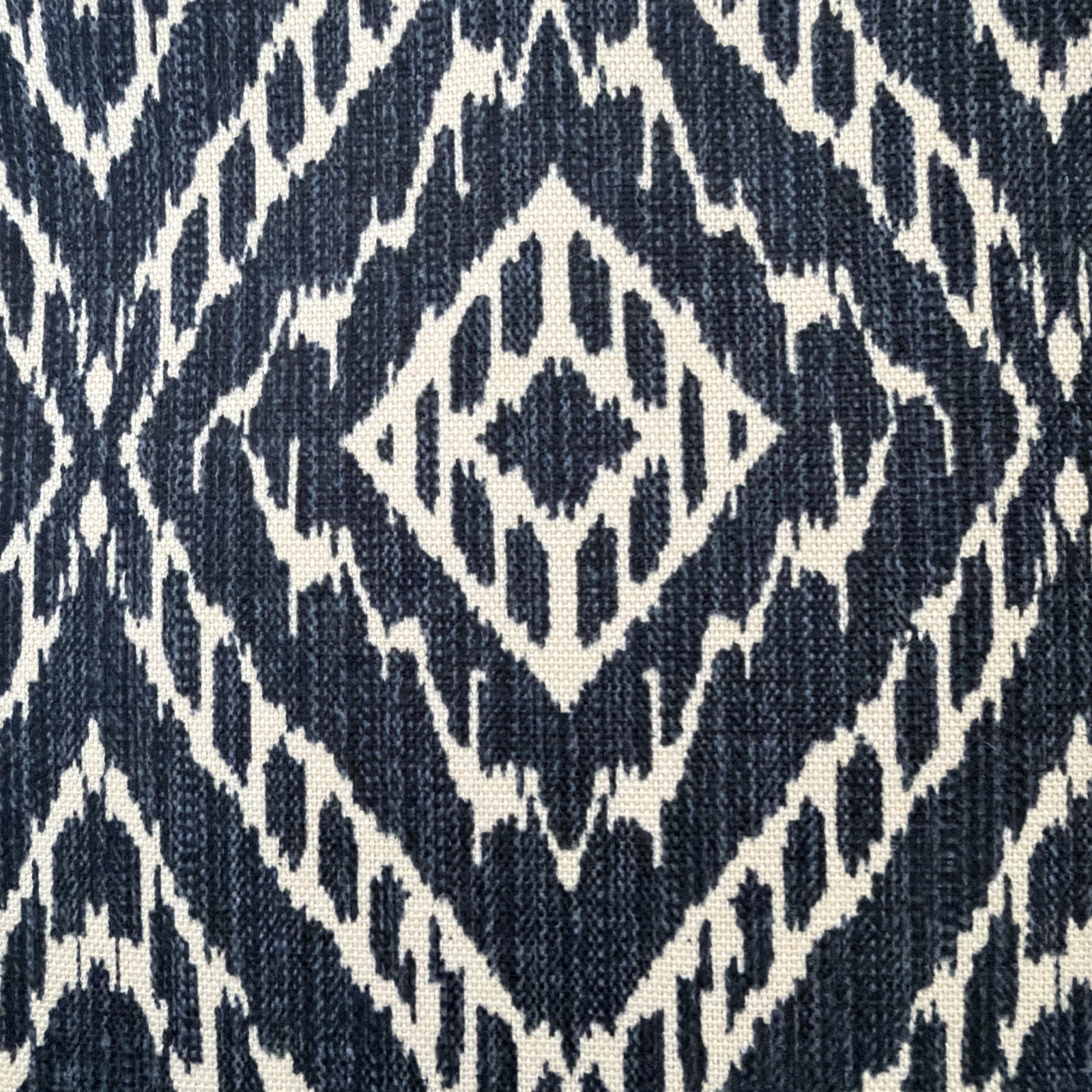 Lot Of 2 Handsewn Curtain Panels 33” X 82” Denim Blue Diamond Stitch Lined Pole