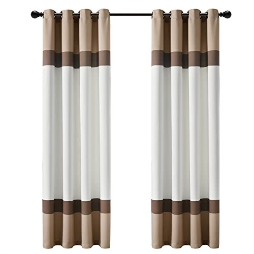Alexander Color Block Light Filtering Window 52″W x 84″L (Pack of 2) Neutral