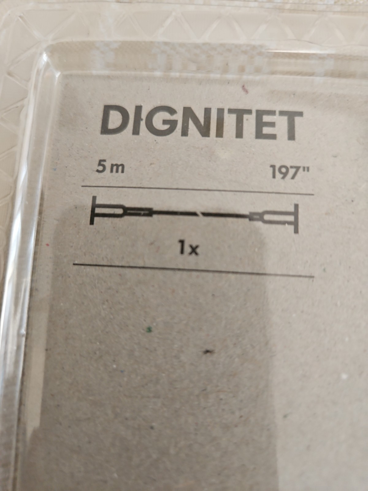 Ikea Dignitet Curtain Wire Rod Cable Hanging System Stainless Steel 5m/197″ New