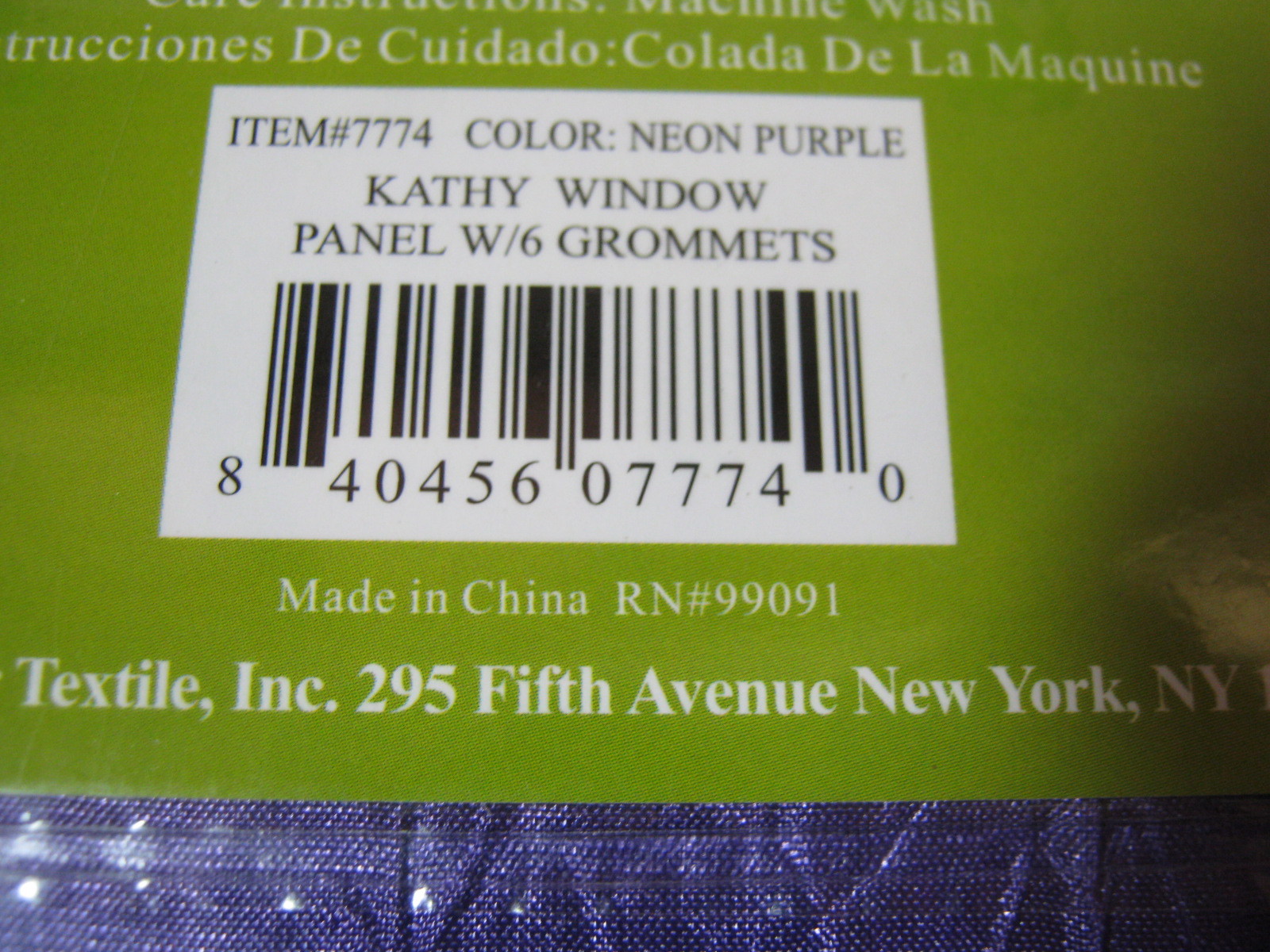 Duck River Textile (2) Kathy Grommet Window Panels – Neon Purple 104×90 NIP