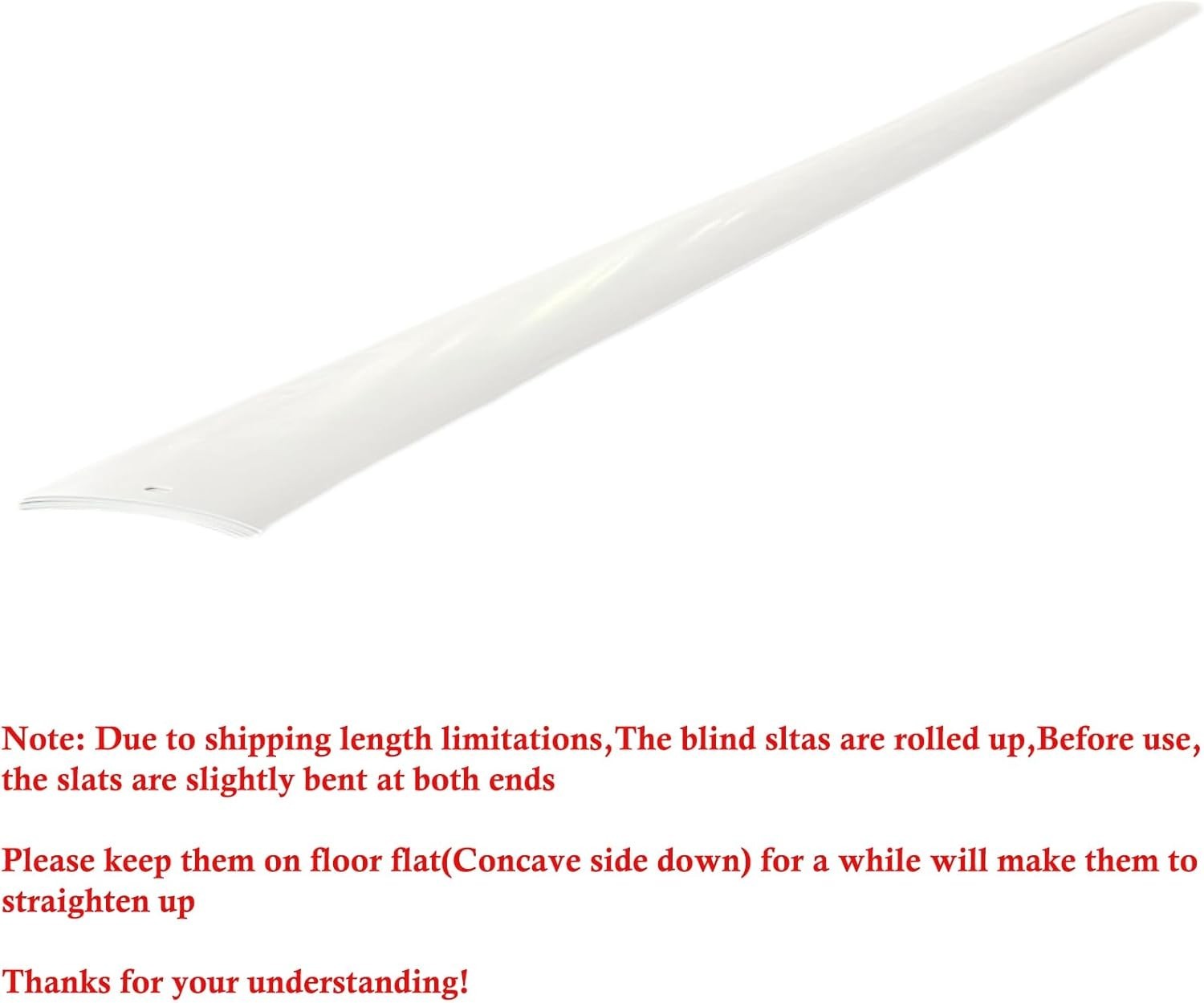 82.5″ x 3.5″ White PVC Vertical Blind Replacement Slats Curved Smooth 5 Pack