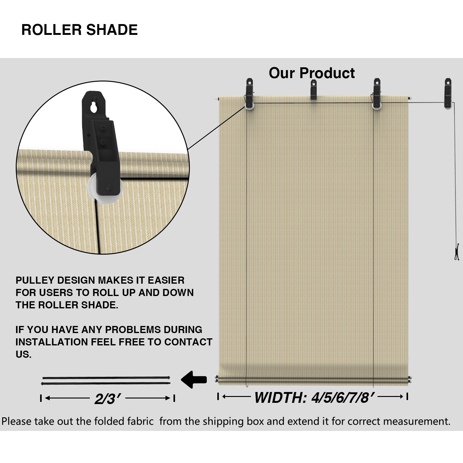 Roll Up Shade Roller Shade UV Blind Screen for Outdoor Patio Porch Deck Gazebo
