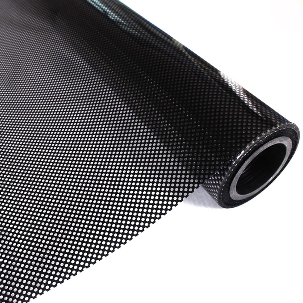 Oneway Perforated Black Vinyl Privacy Window Film Electrostatic Adhesive Glass W