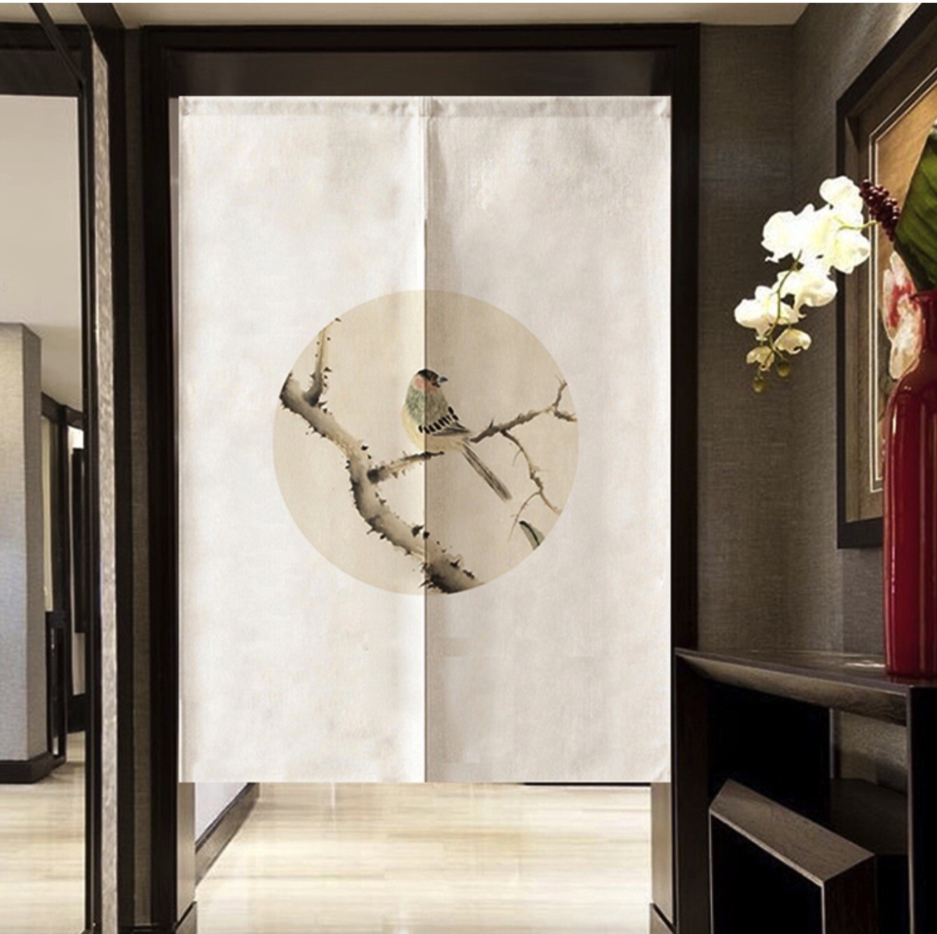 Cotton Linen Japanese Ukiyoe Wave Door Curtain Noren Tapesty 85x120cm 75x120cm