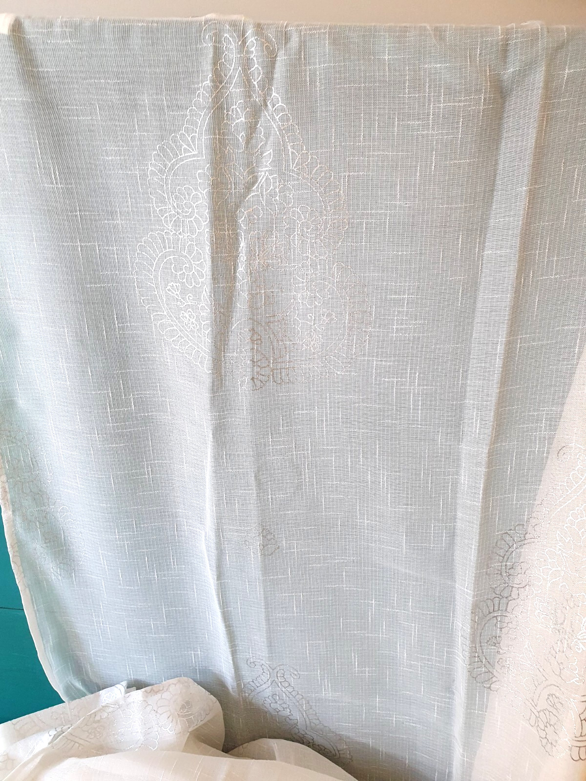 Curtains Draperies 4 Panels White Silver Romantic Opaque Duck River Rod Pole