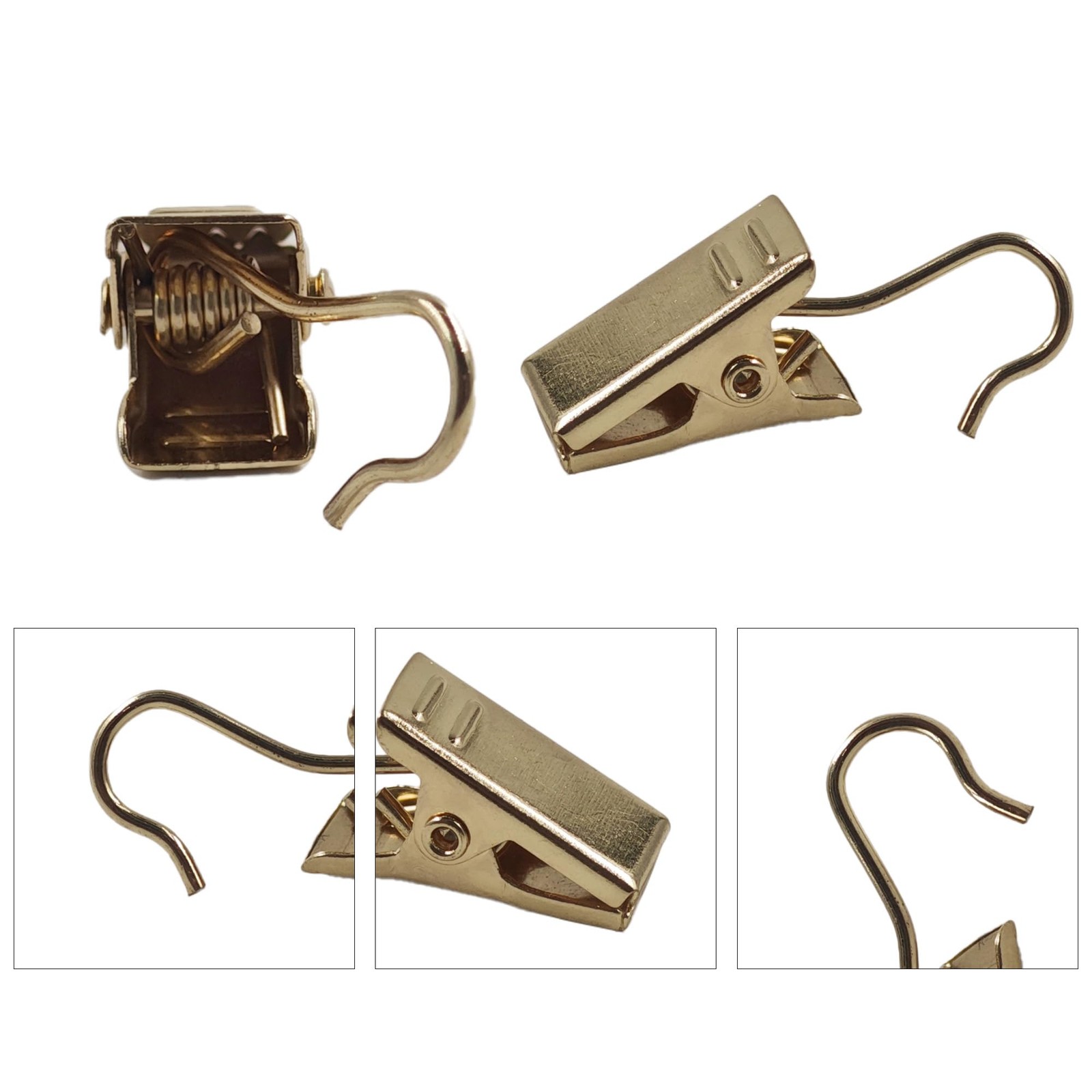 30Pcs Gold Small Curtain Clips with Hooks, Mini Metal Hook Clips for Photos, …