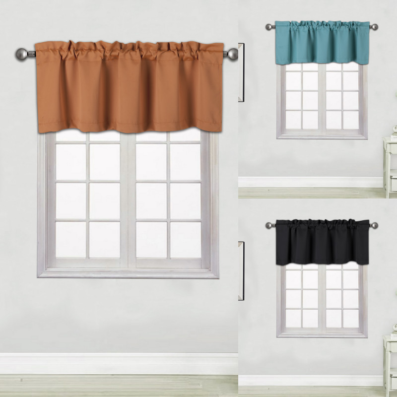 1PC THERMAL INSULATED VALANCE CURTAIN LIVING ROOM BEDROOM HOME DECOR 54X18″ TVLO