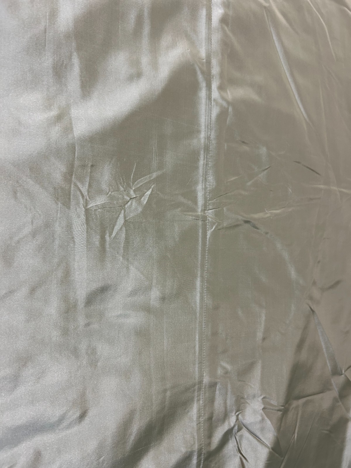 Custom Made Taffeta Silk 2 Panels 41” X 89” Pleated Drapes Curtains Green