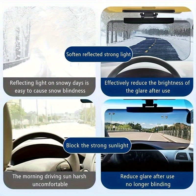 Effortless Easy – Fit Car Sun Visor Extender: No Tools Required, Fits Most Cars
