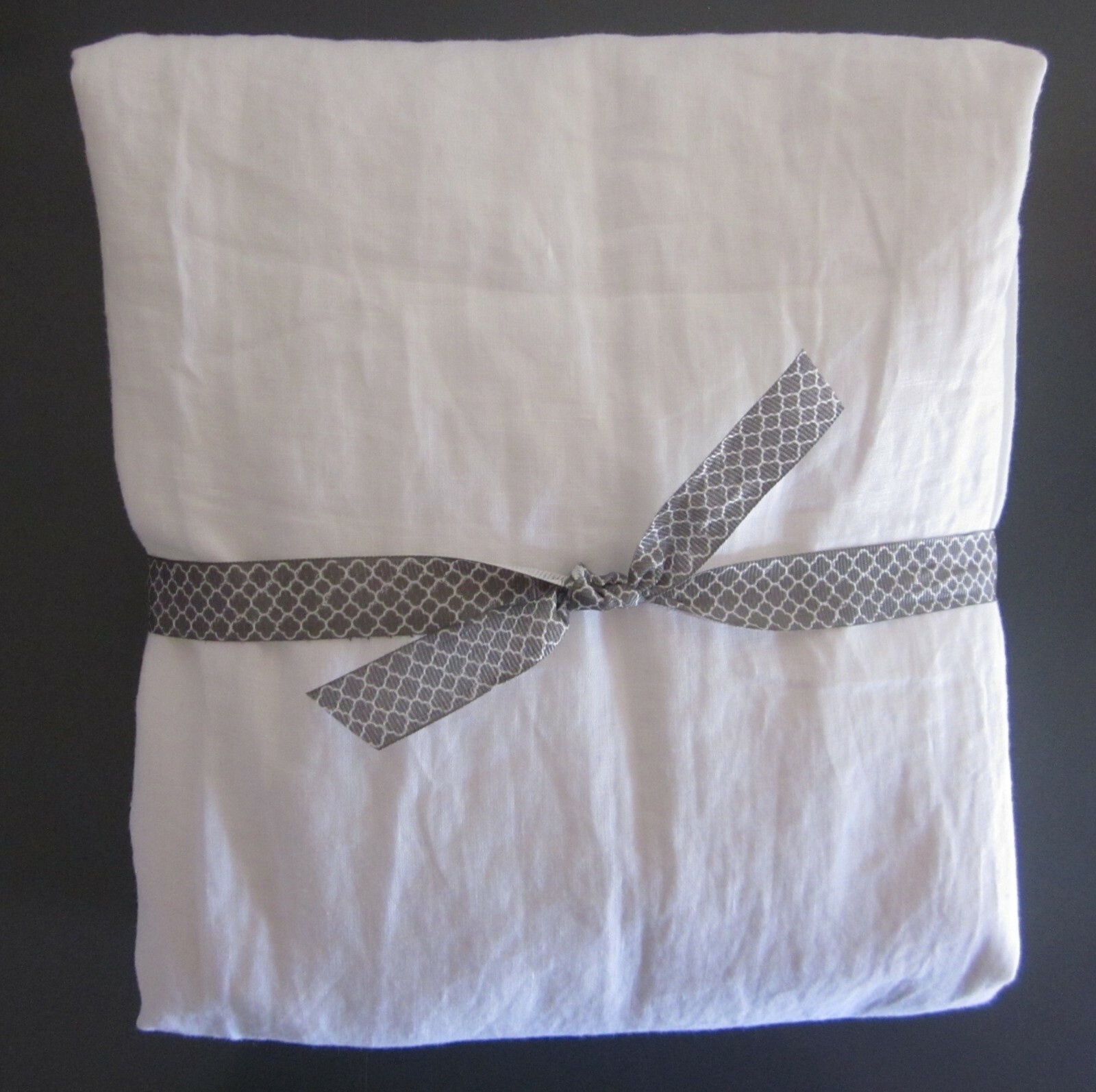 1 Pottery Barn Belgian Flax Linen Drape White 50×84 100% Linen Pole Top Lined