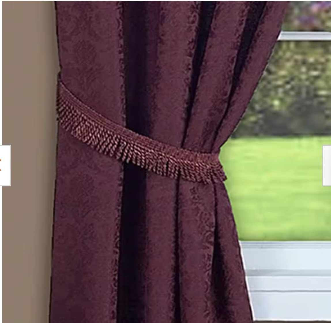 Achim Panache Split Panel 5 Piece Window Set Burgundy – 55” x 63”