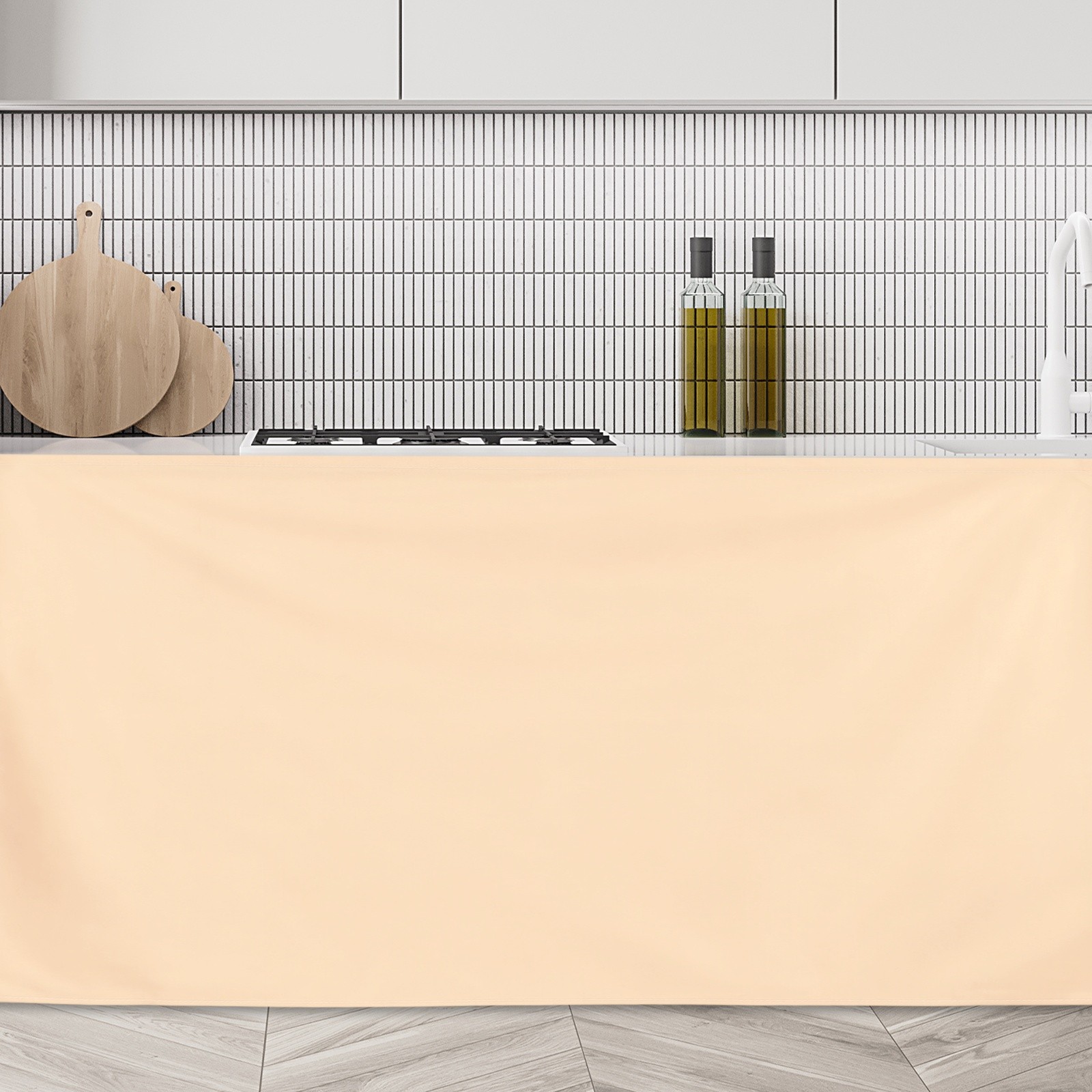 Cabinet Curtains Dust Proof Kitchen Privacy Curtain 51.1″x27.6″ Beige