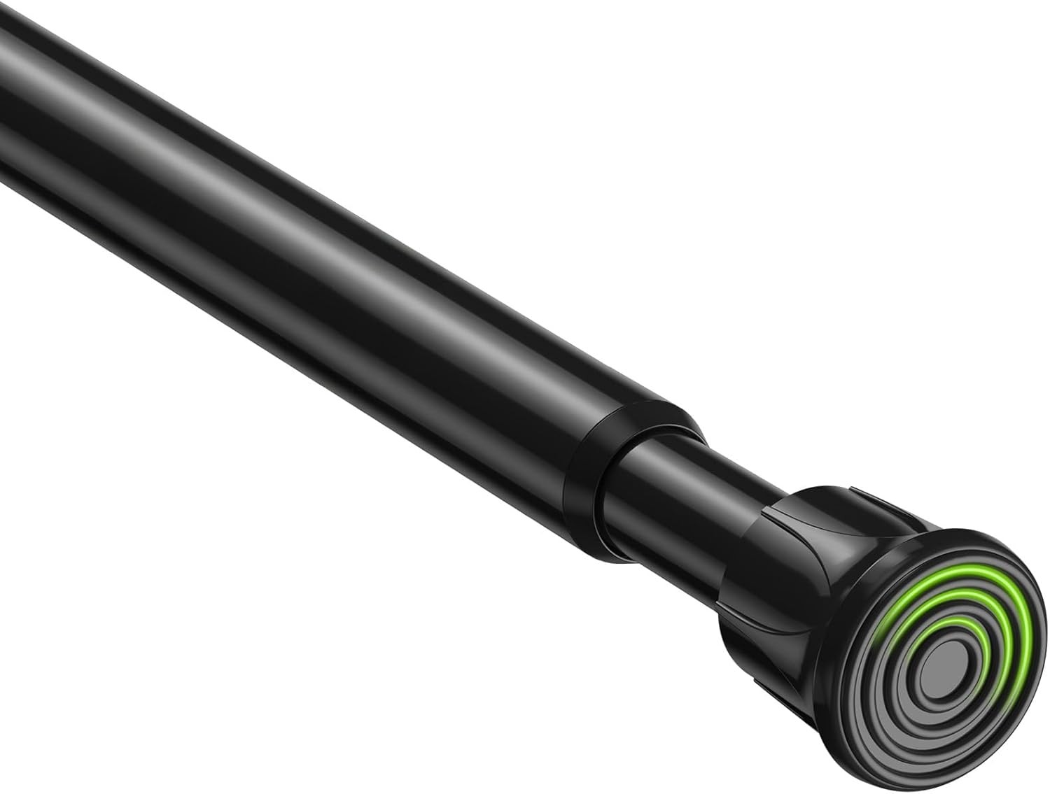 No Drill Curtain Rods Black Tension Rod 28 to 48 Inch, Adjustable Spring Tension