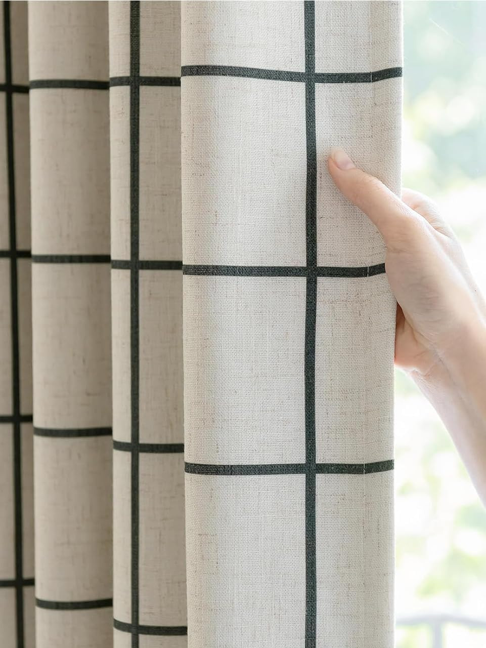 Luxury Blackout Plaid Pinch Pleated Curtains – 102″ Long, 2 Panels Set