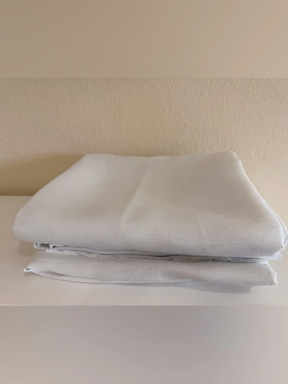 Martha Stewart White Rod Pocket Blackout Set of 2. 50″W X 95″L Each Panel