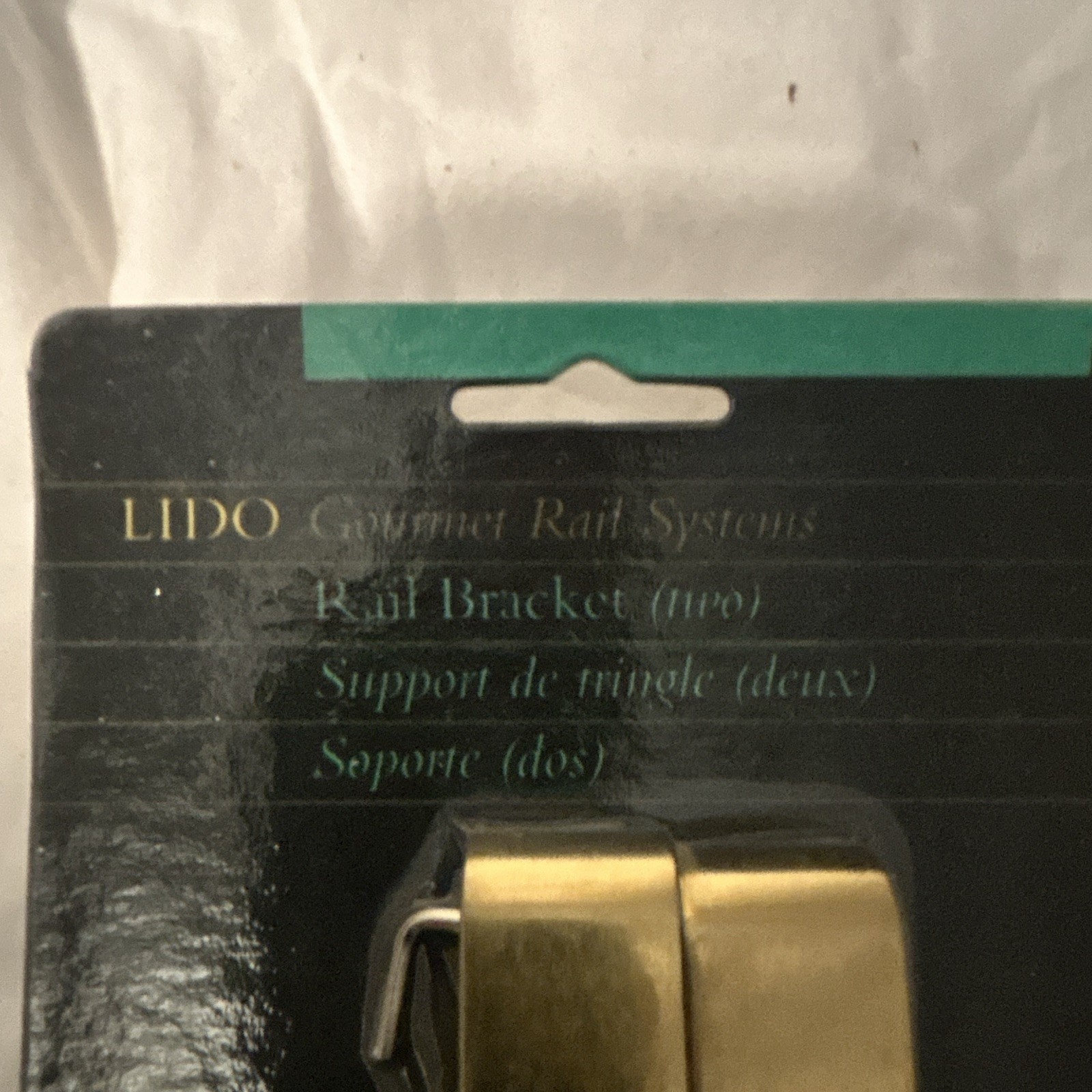 LIDO 5/8 in Rail Brackets Pair Solid Brass Bronze Screw-On w/ Screws LB-02-382E