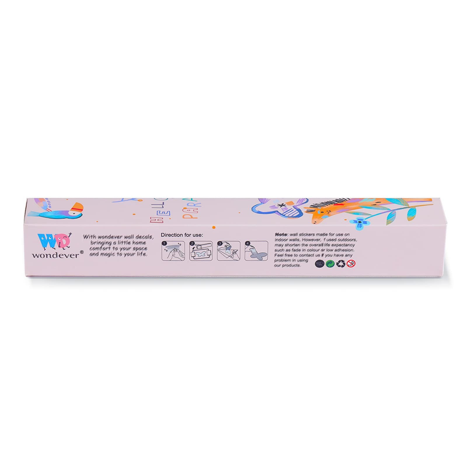 wondever Large Rainbow Wall Decals Unicorn Flower Peel and Stick
