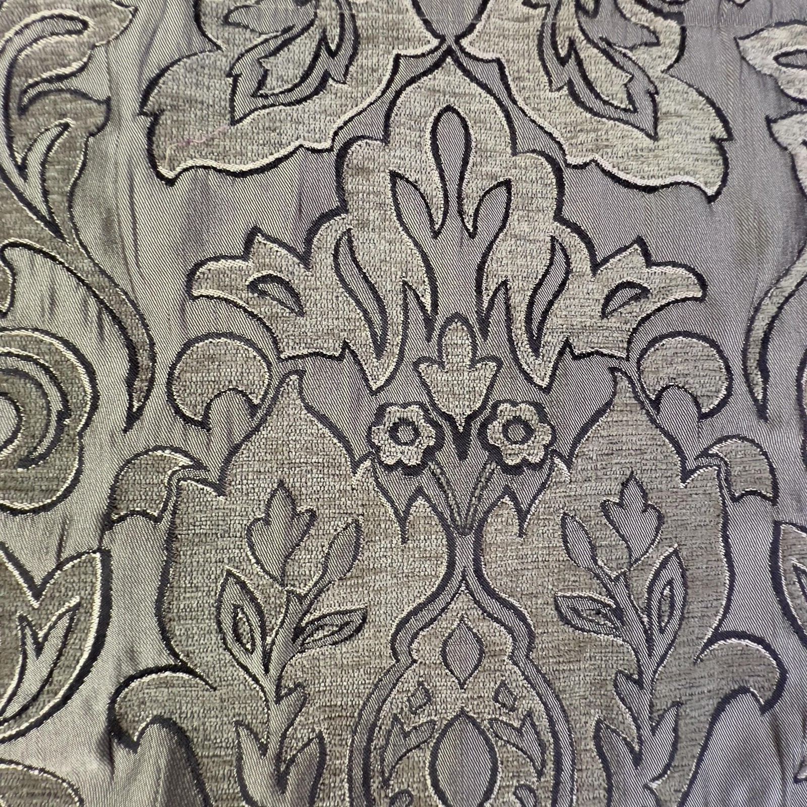 Chris Madden Scalloped Valance Beige Floral Textured Curtain Made To Measure