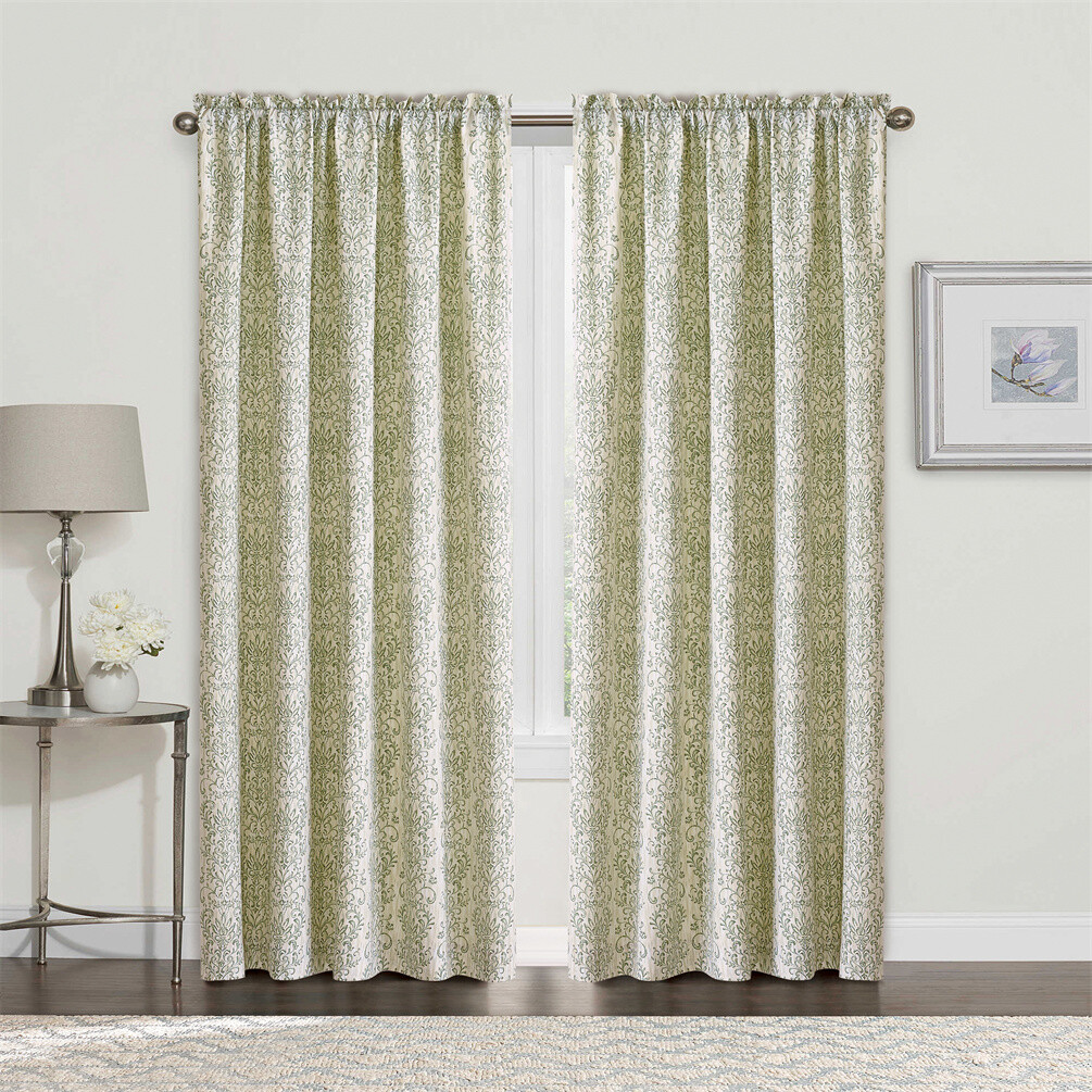 Geometric Floral Printed Curtains for Bedroom Drapes Vintage Curtain Panels 2x