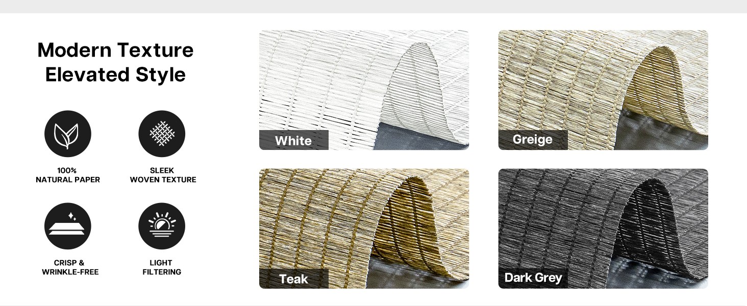 Adjustable Panel Track Blinds for Sliding Glass Door, Cut-to-Height Paper Fabric